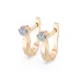 Solitaire Earrings with English Lock