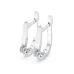 Solitaire Earrings with English Lock