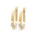 Solitaire Earrings with English Lock