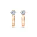 Solitaire Earrings with English Lock
