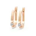 Solitaire Earrings with English Lock